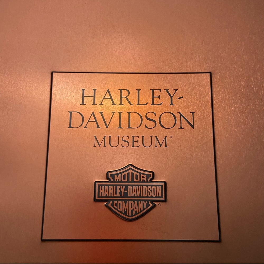 Harley Davidson - Membership Collectible Copper Color Tin with Chronicles Book
